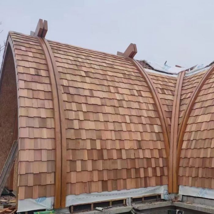 Cedar wood roof tiles