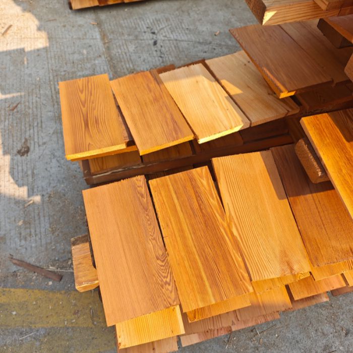 Cedar wood roof tiles
