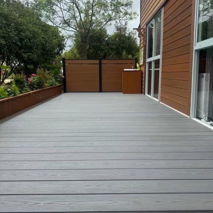Wood-plastic composite flooring